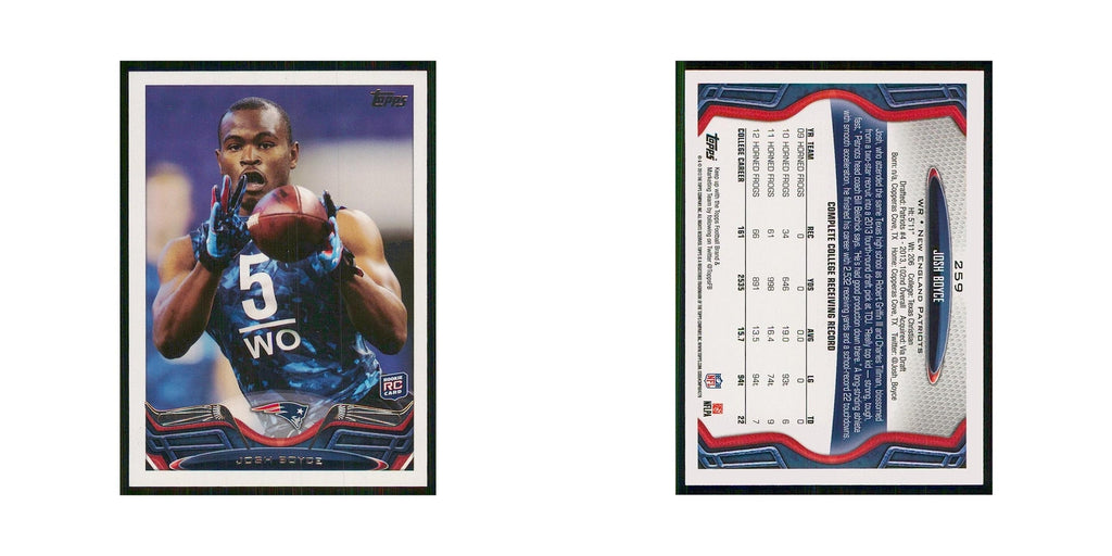 2013 Topps Josh Boyce RC Patriots #259