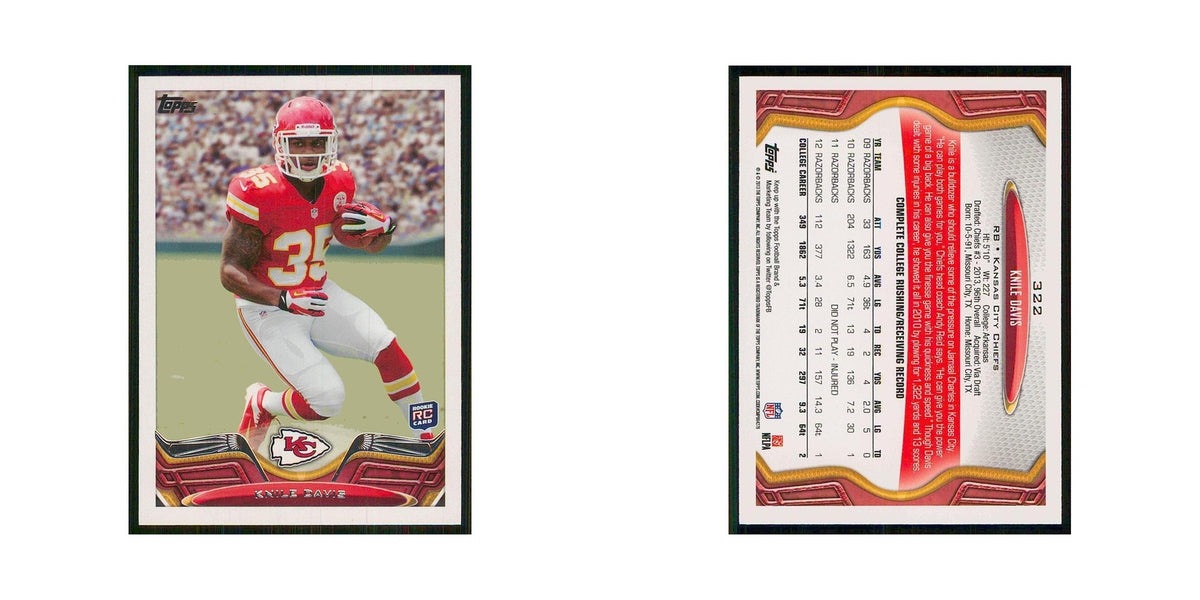 2013 Topps Knile Davis RC Chiefs #322