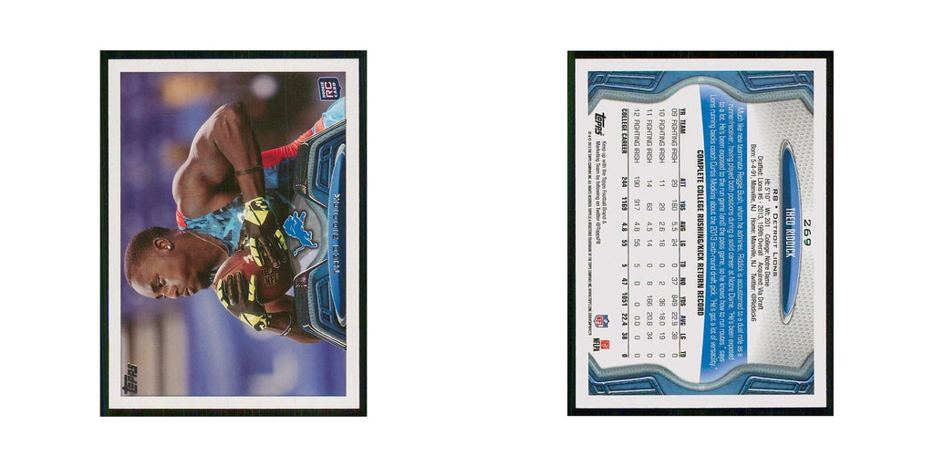 2013 Topps Theo Riddick RC Lions #269