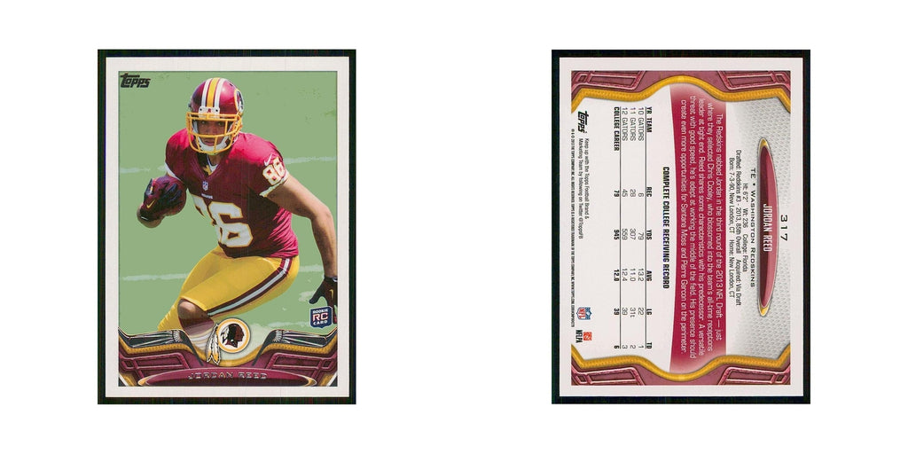 2013 Topps Jordan Reed RC Redskins #317