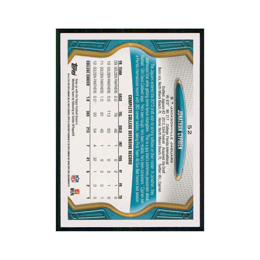 2013 Topps Jonathan Cyprien RC Jaguars #52
