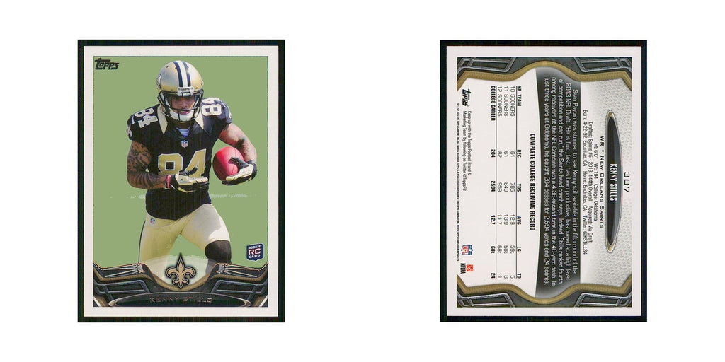 2013 Topps Kenny Stills RC Saints #387