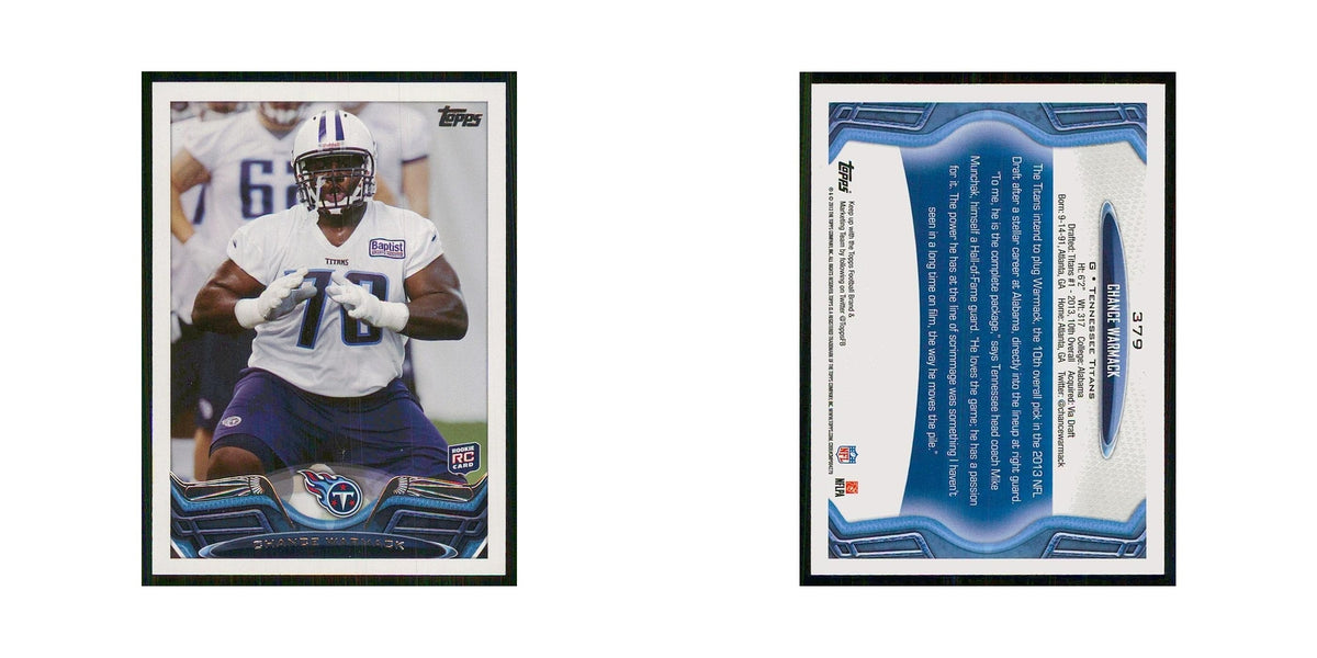 2013 Topps Chance Warmack RC Titans #379