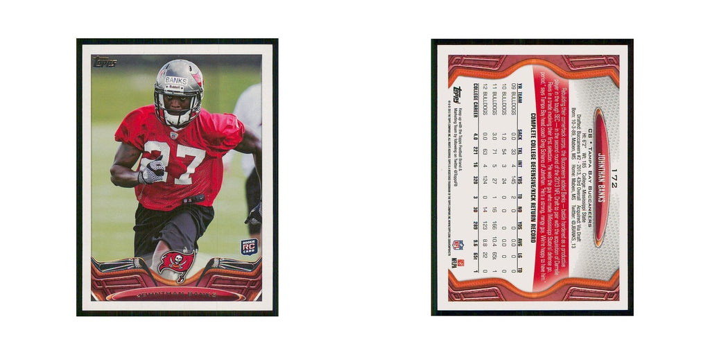 2013 Topps Johnthan Banks RC Buccaneers #172