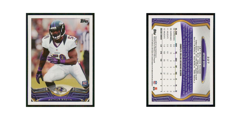2013 Topps Arthur Brown RC Ravens #227