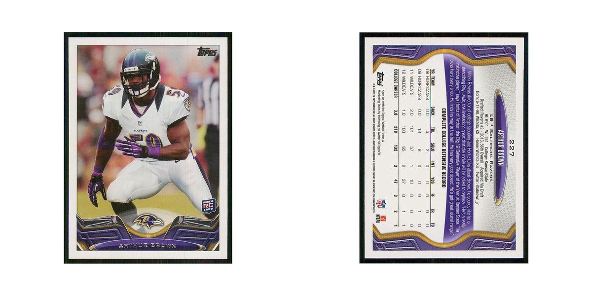 2013 Topps Arthur Brown RC Ravens #227