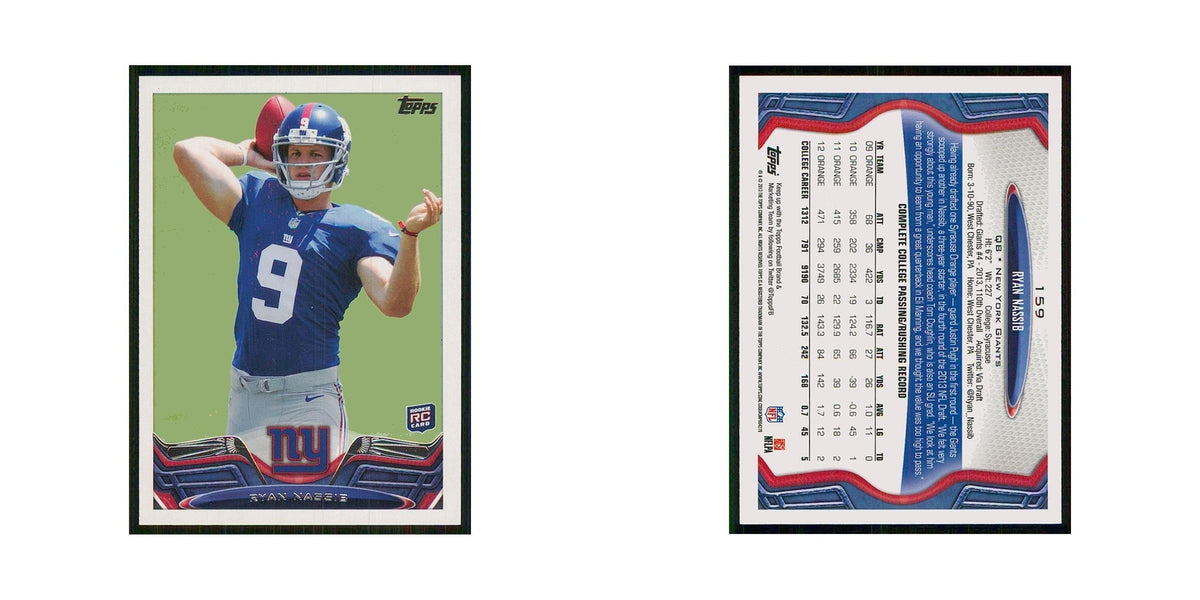 2013 Topps Ryan Nassib RC Giants #159