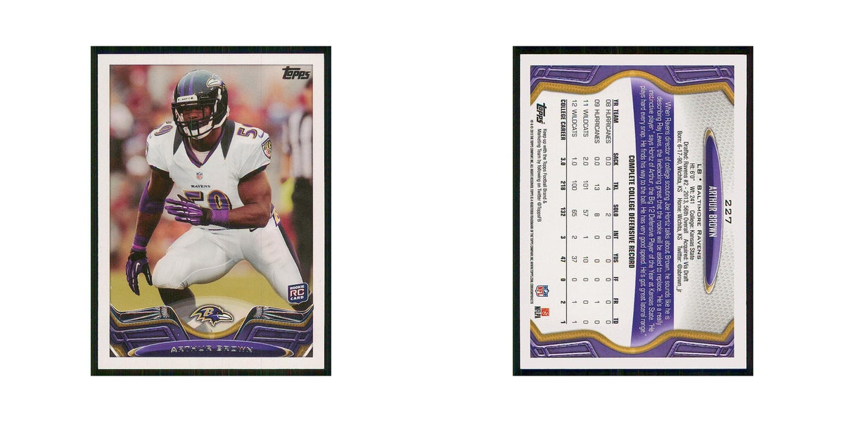 2013 Topps Arthur Brown RC Ravens #227
