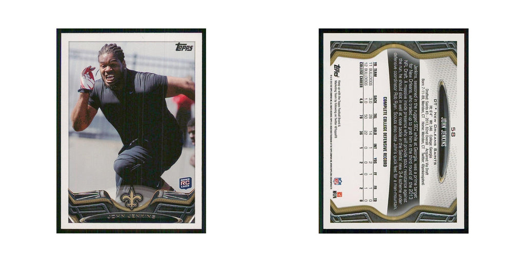 2013 Topps John Jenkins RC Saints #58