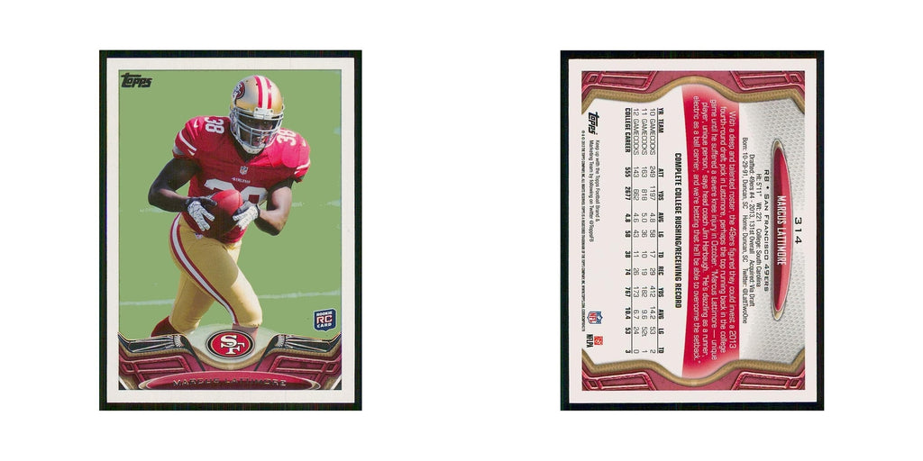 2013 Topps Marcus Lattimore RC 49ers #314
