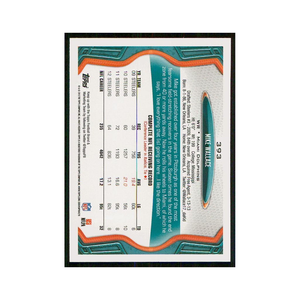 2013 Topps Mike Wallace Dolphins #393