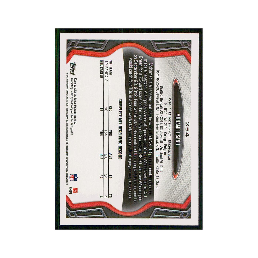 2013 Topps Mohamed Sanu Bengals #254