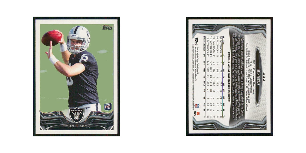 2013 Topps Tyler Wilson RC Raiders #332
