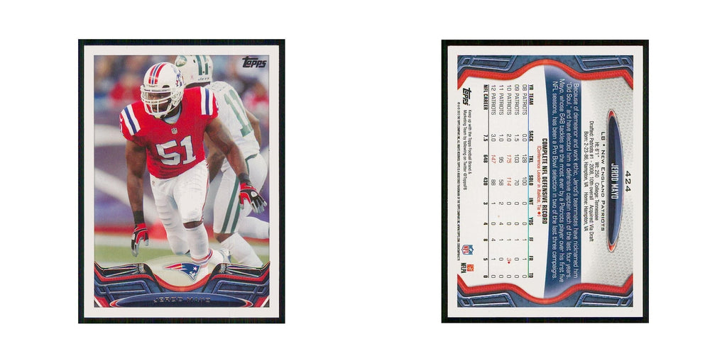 2013 Topps Jerod Mayo Patriots #424