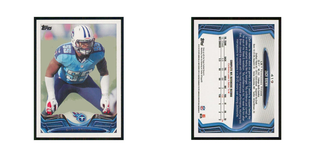 2013 Topps Zach Brown Titans #419