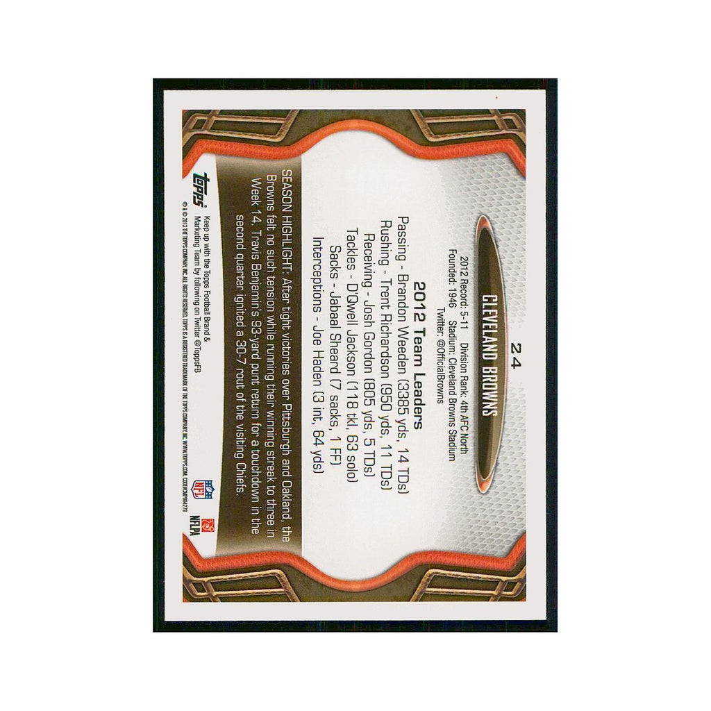 2013 Topps Cleveland Browns Browns #24