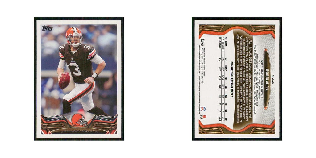 2013 Topps Brandon Weeden Browns #244
