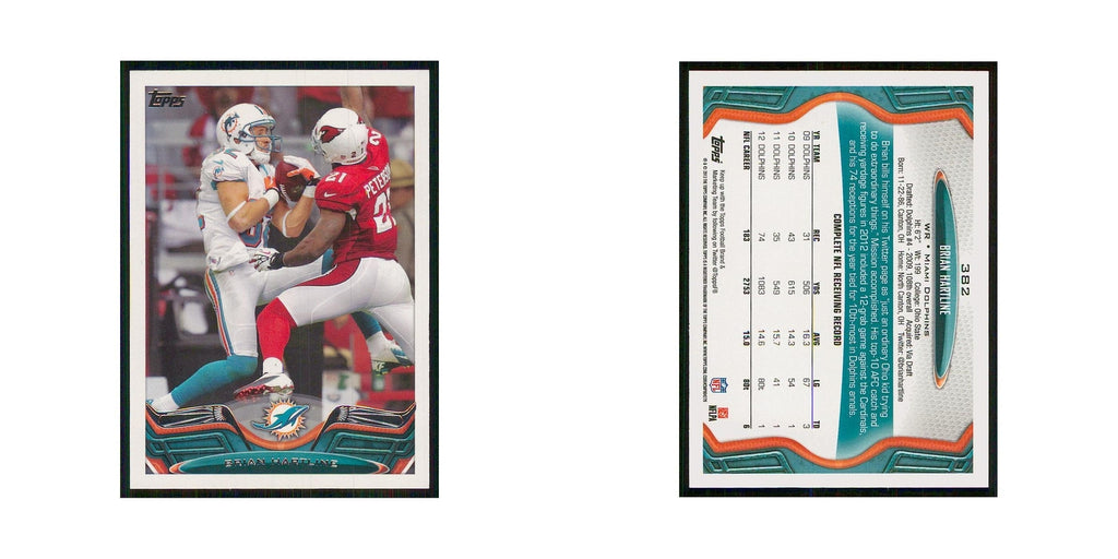 2013 Topps Brian Hartline Dolphins #382