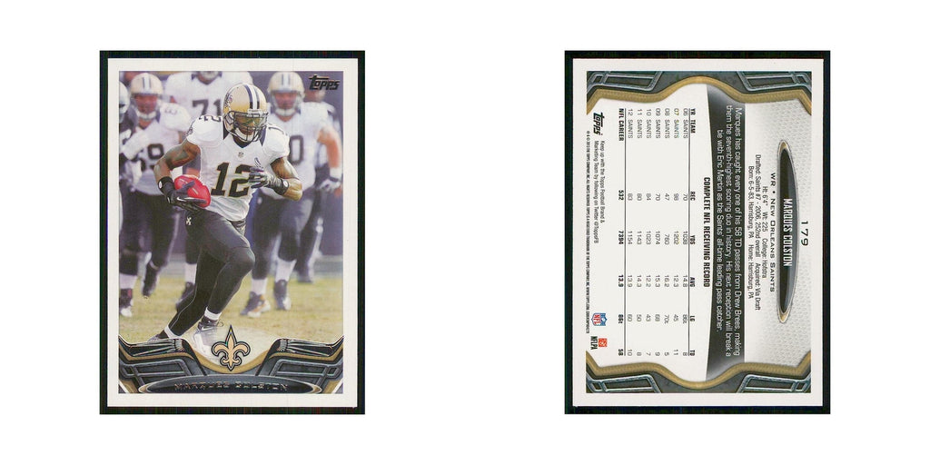 2013 Topps Marques Colston Saints #179