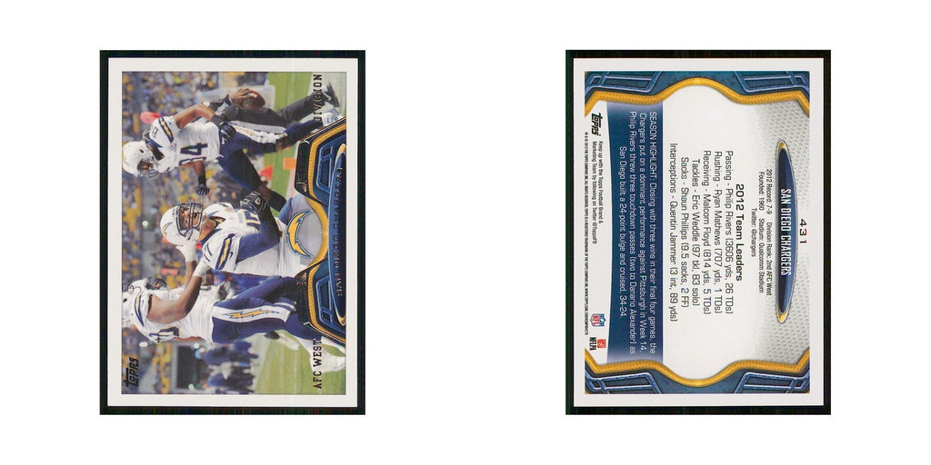 2013 Topps San Diego Chargers San Diego Chargers #431