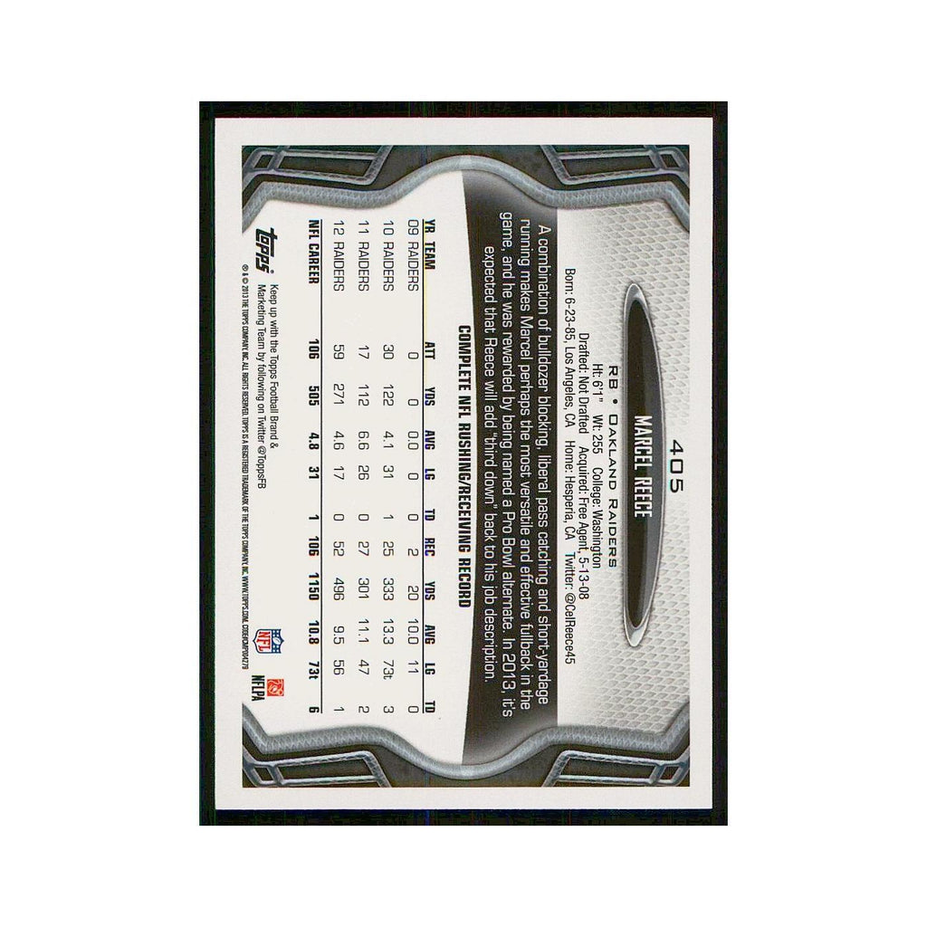 2013 Topps Marcel Reece Raiders #405