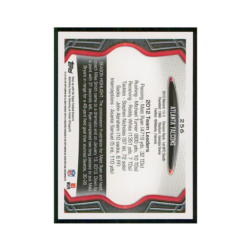 2013 Topps Atlanta Falcons Falcons #256