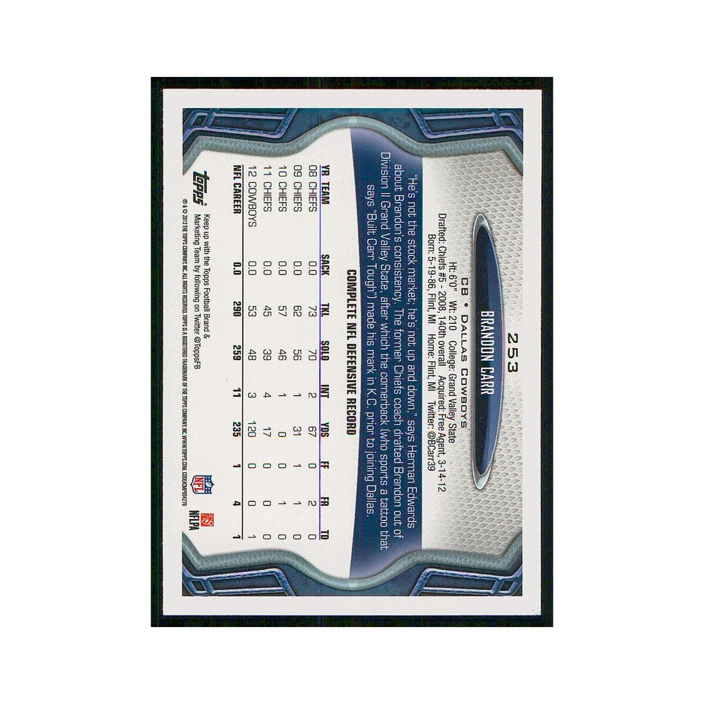 2013 Topps Brandon Carr Cowboys #253