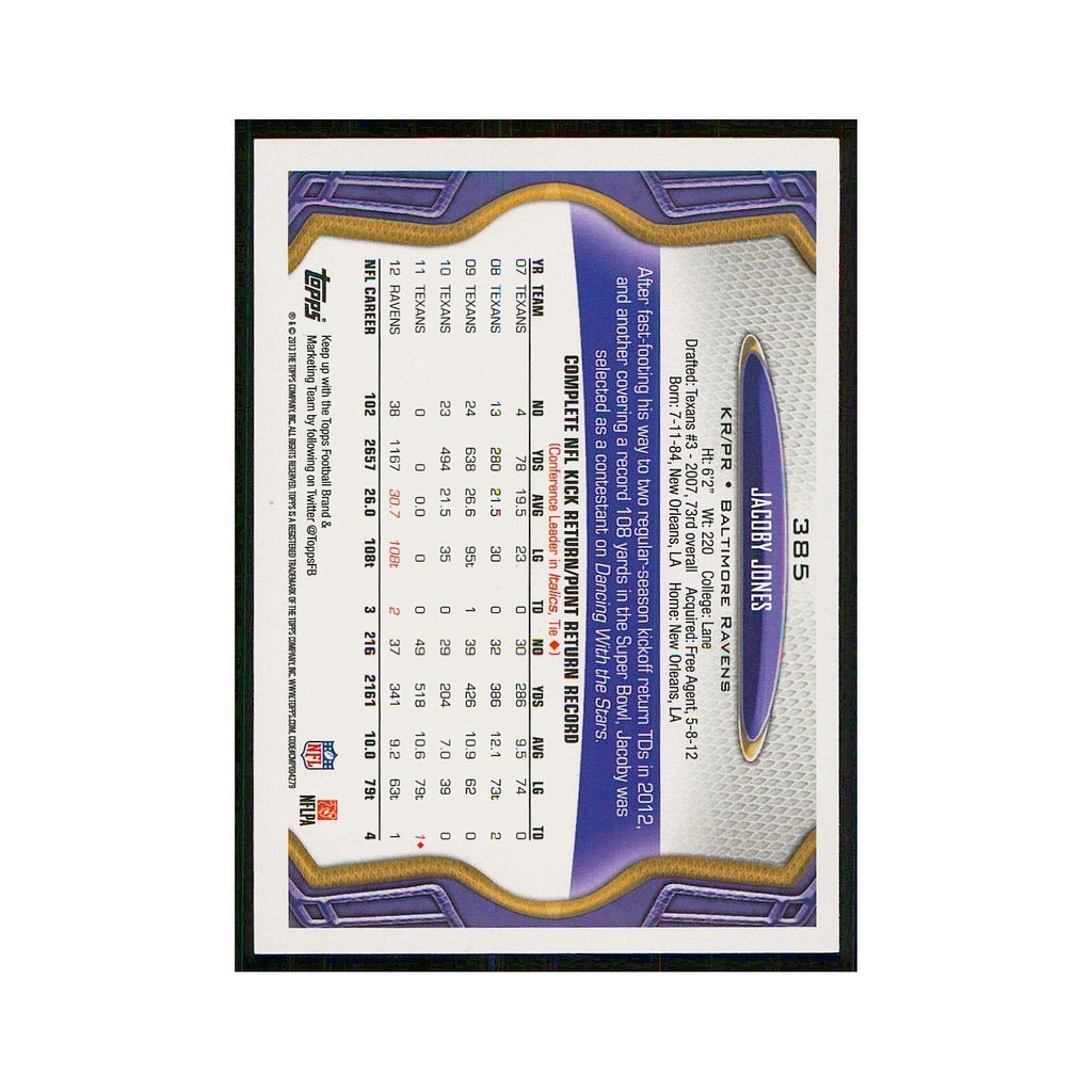 2013 Topps Jacoby Jones Ravens #385