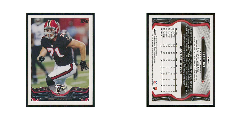 2013 Topps Kroy Biermann Falcons #396