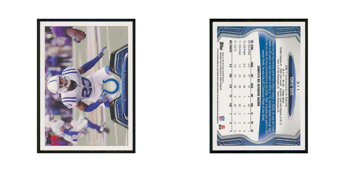 2013 Topps Vontae Davis Colts #311