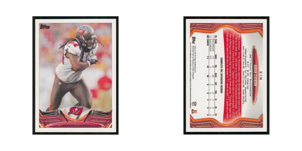 2013 Topps Adrian Clayborn Buccaneers #318