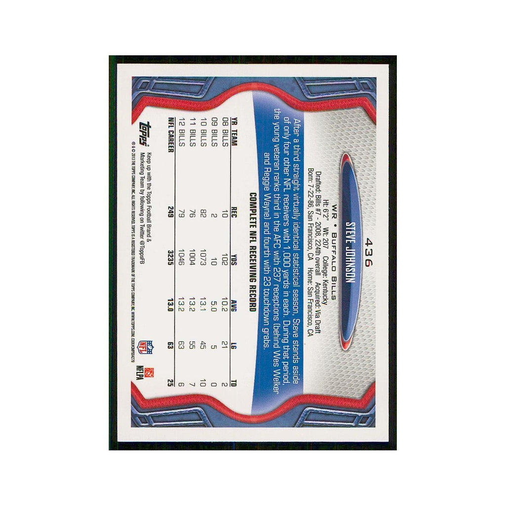2013 Topps Steve Johnson Bills #436