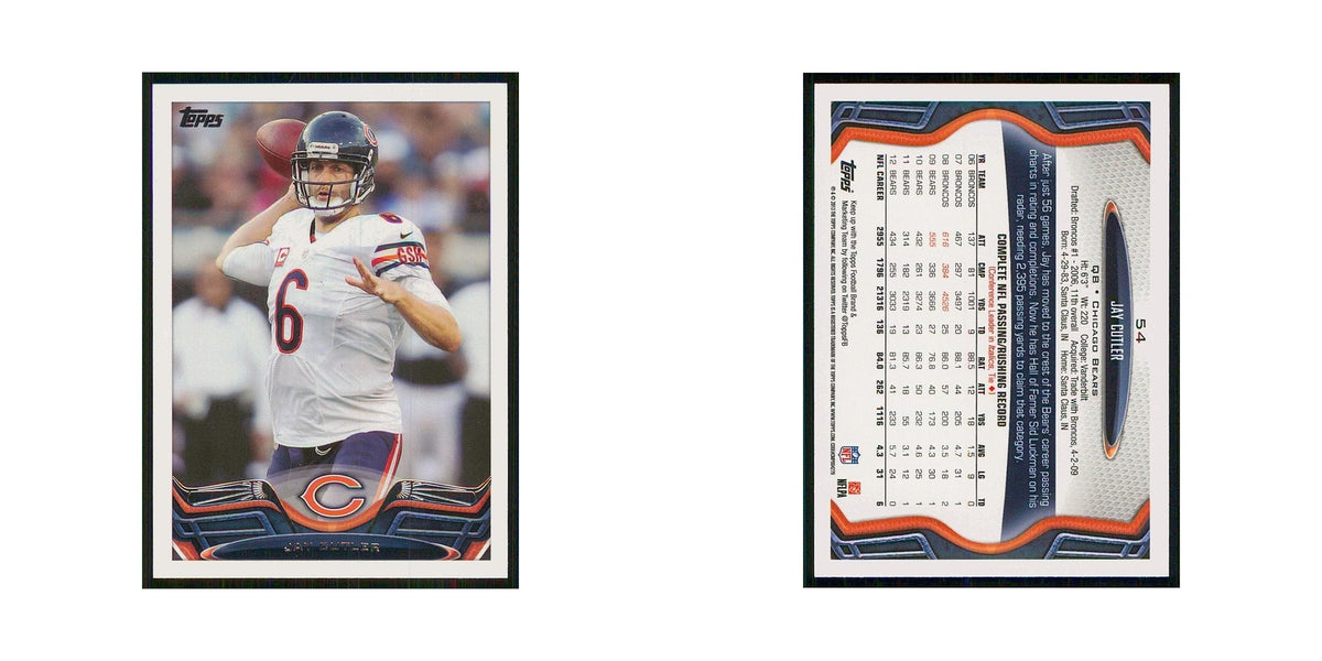 2013 Topps Jay Cutler Bears #54