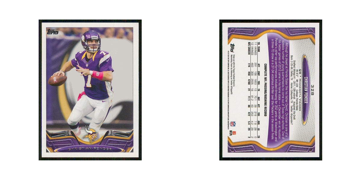 2013 Topps Christian Ponder Vikings #328
