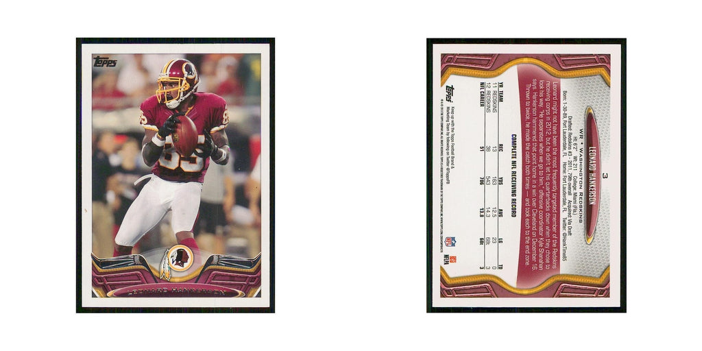 2013 Topps Leonard Hankerson Redskins #3