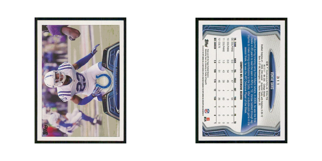 2013 Topps Vontae Davis Colts #311