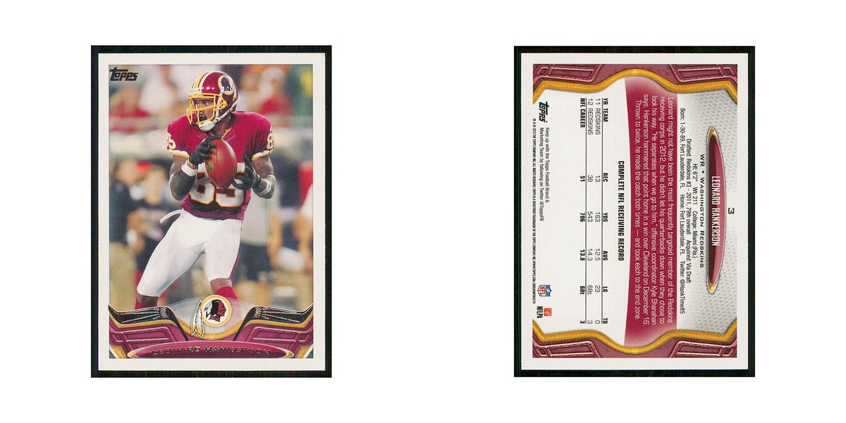 2013 Topps Leonard Hankerson Redskins #3