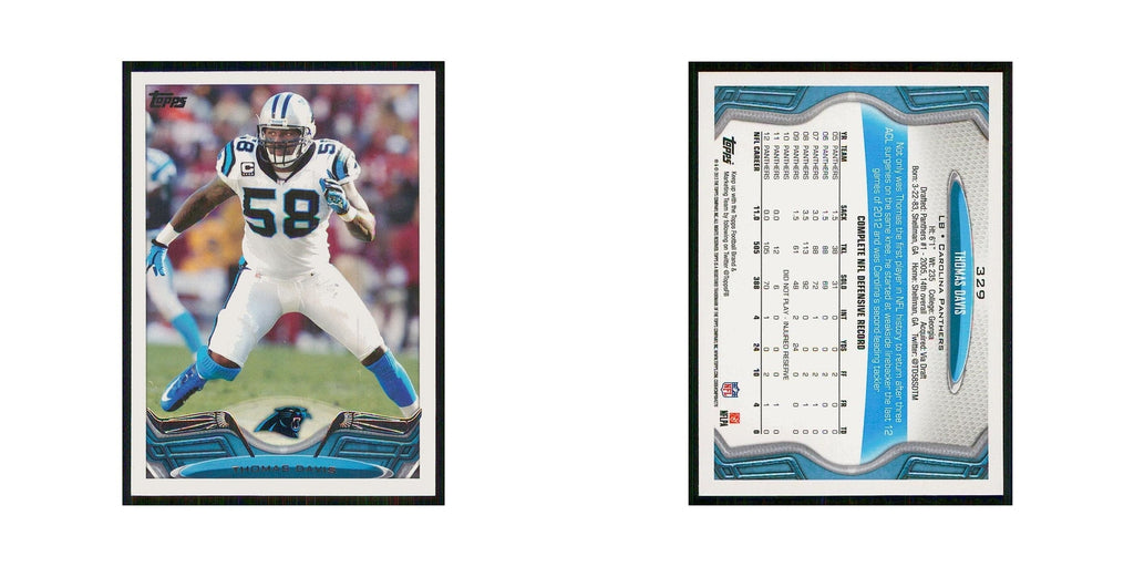 2013 Topps Thomas Davis Panthers #329
