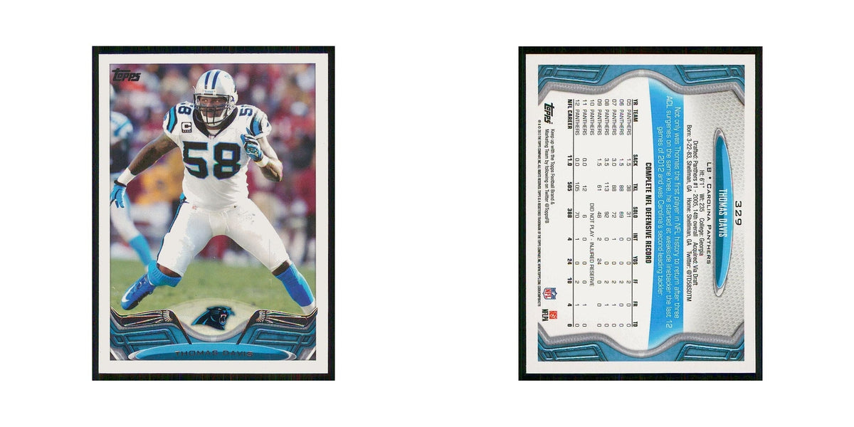 2013 Topps Thomas Davis Panthers #329