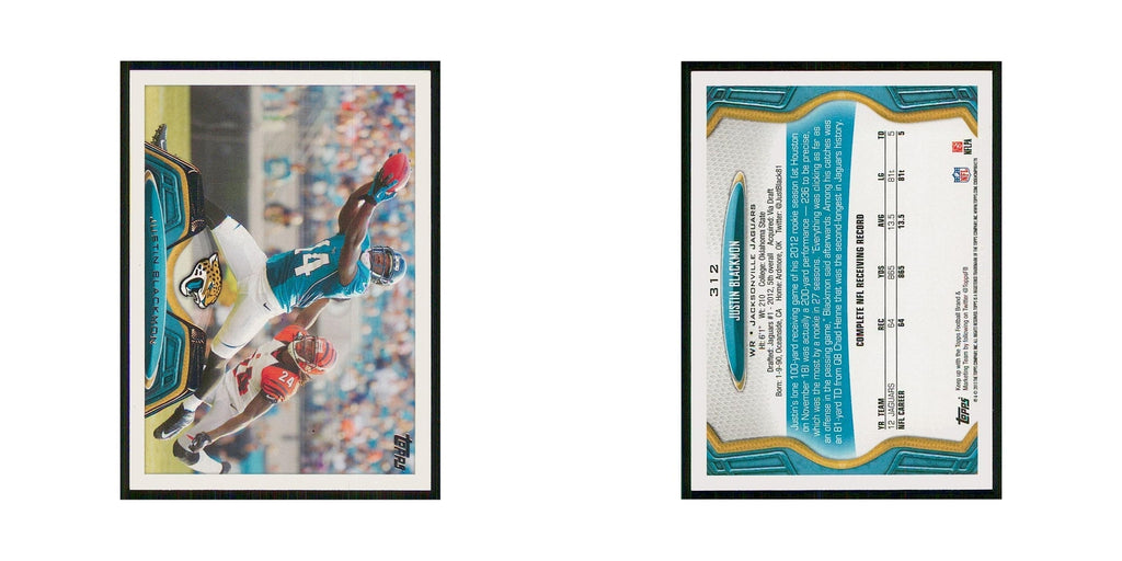 2013 Topps Justin Blackmon Jaguars #312