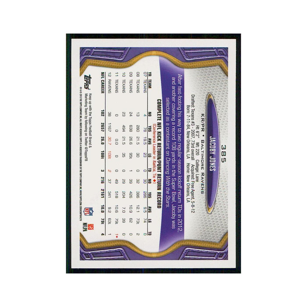 2013 Topps Jacoby Jones Ravens #385