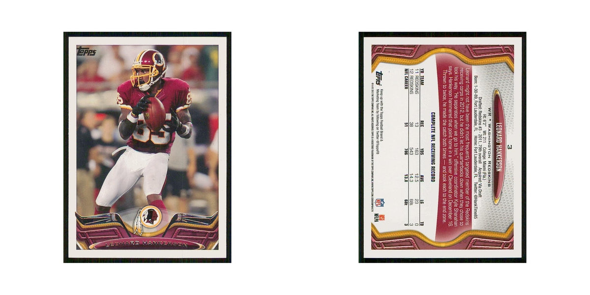 2013 Topps Leonard Hankerson Redskins #3