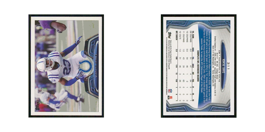 2013 Topps Vontae Davis Colts #311