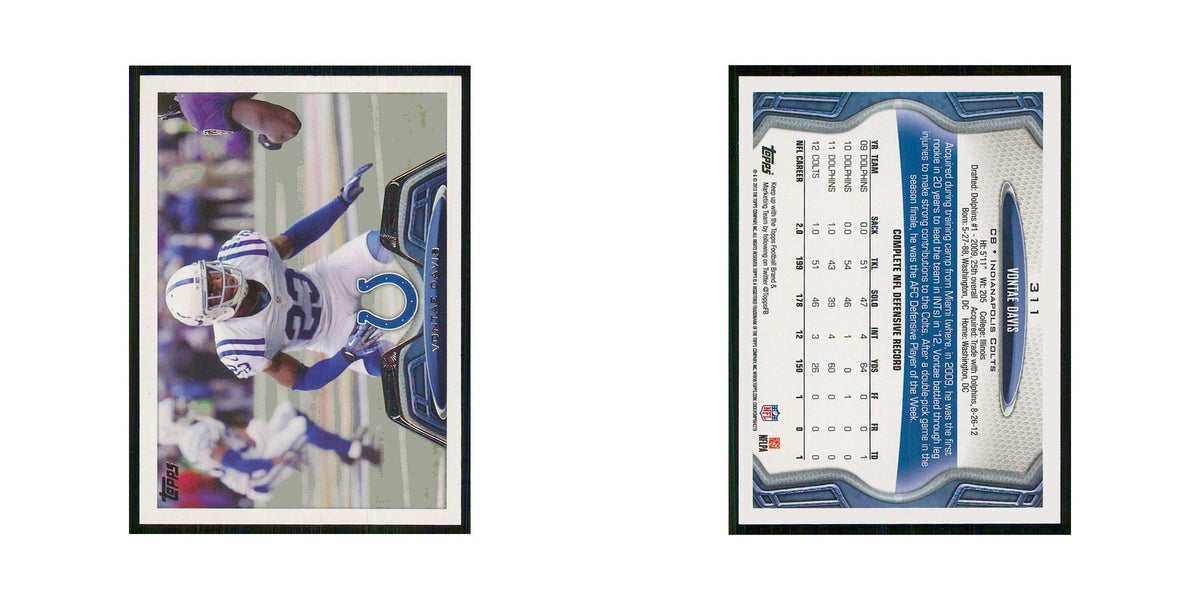 2013 Topps Vontae Davis Colts #311