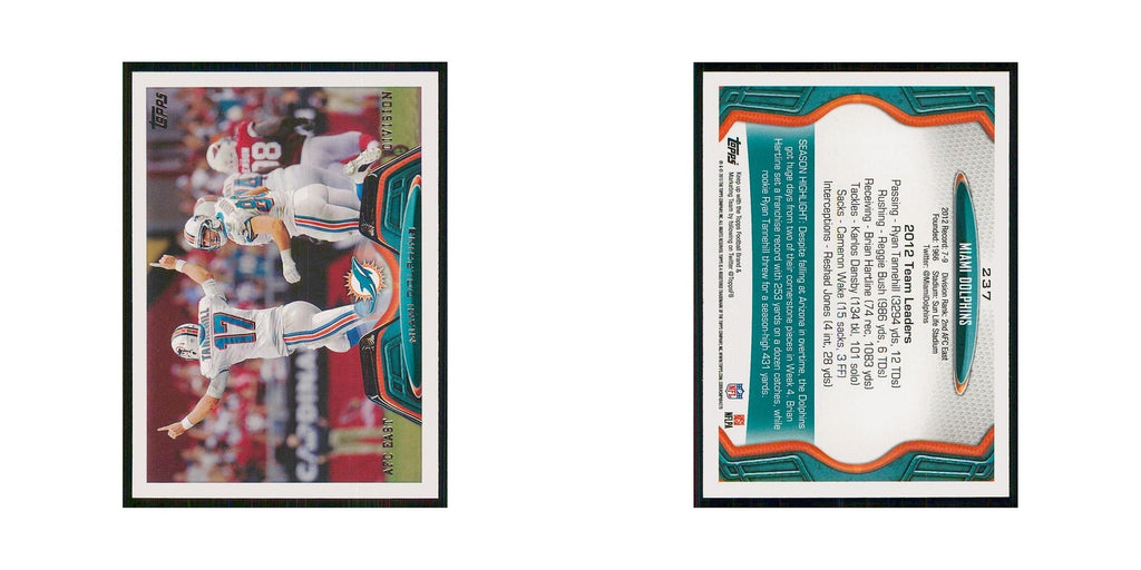 2013 Topps Miami Dolphins Dolphins #237