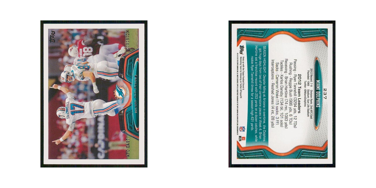2013 Topps Miami Dolphins Dolphins #237