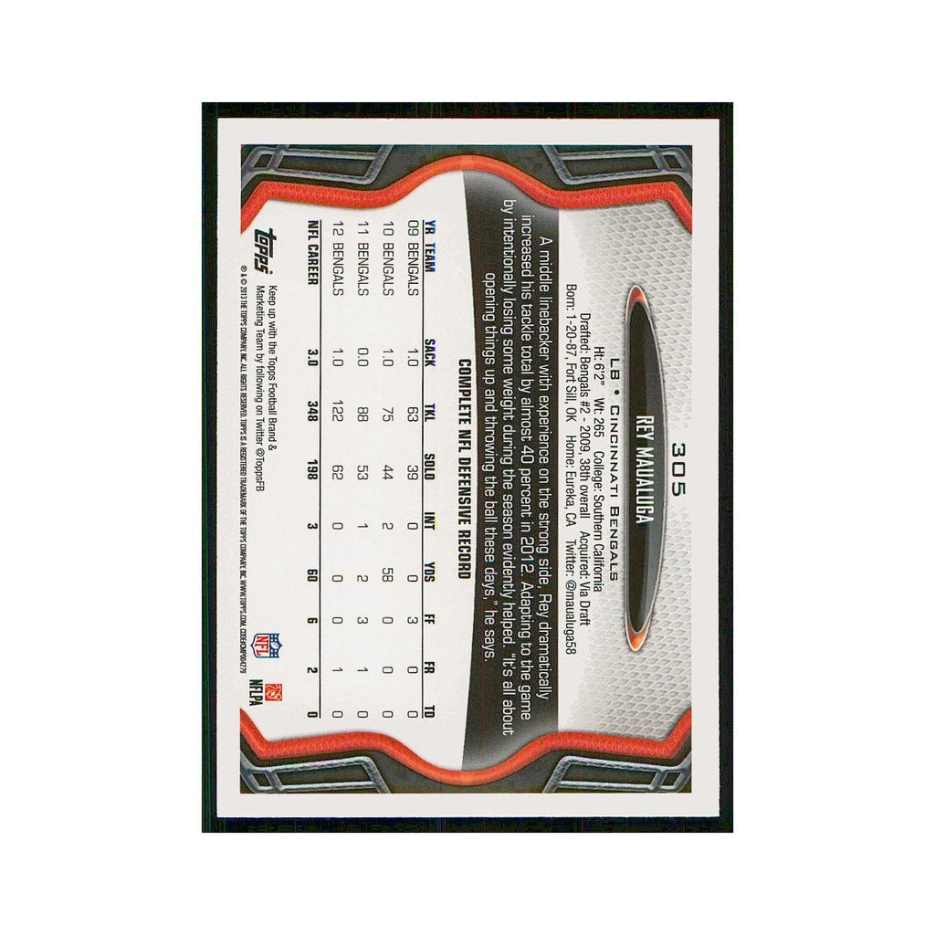 2013 Topps Rey Maualuga Bengals #305