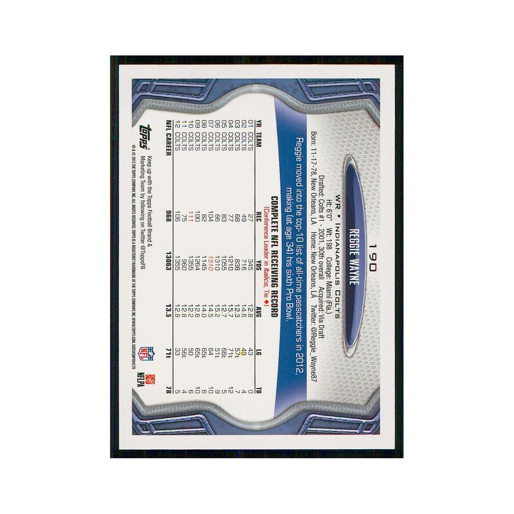 2013 Topps Reggie Wayne Colts #190
