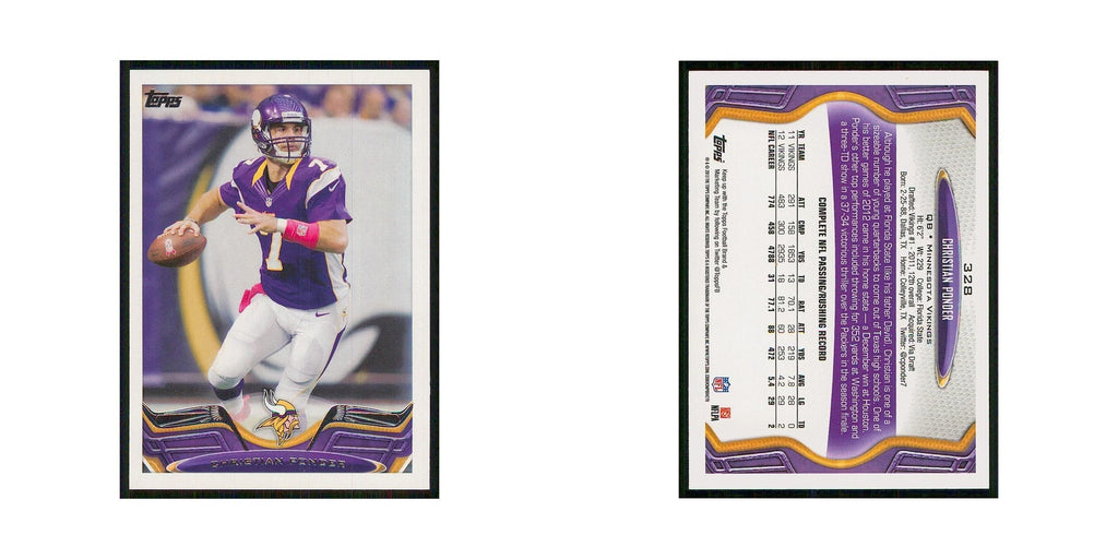 2013 Topps Christian Ponder Vikings #328