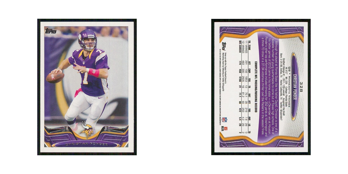 2013 Topps Christian Ponder Vikings #328
